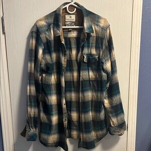 Legendary Whitetails Blue and Yellow Plaid Shirt